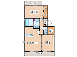 エクシード文の里の物件間取画像